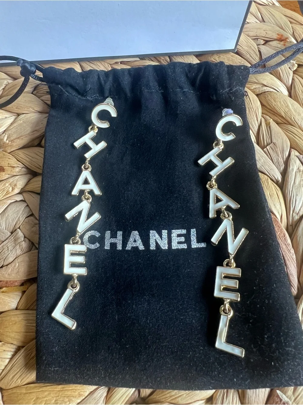 Fashion Gold-Tone Logo Drop Earrings - Gold